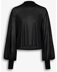 Alaïa - Alaia Semi-Sheer Viscose Oversized Sweater - Lyst