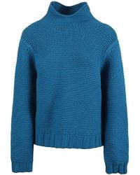 Liviana Conti - Wool Blend High Neck Jumper - Lyst
