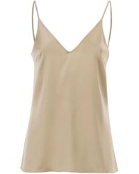 Brunello Cucinelli - Stretch Silk Satin Top - Lyst