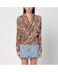 Isabel Marant - Snake Print Marlin Blouse - Lyst