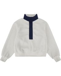 Entire studios - System Half Zip Fleece Onyx - Lyst