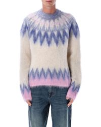 Isabel Marant - Nicolas Mohair Blend Sweater With Fair Isle Pattern - Lyst