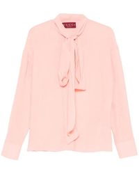Gucci - Crepe De Chine Bio Silk Shirt - Lyst