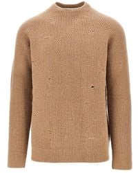 Laneus - Alpaca-Wool Blend Crewneck Sweater - Lyst