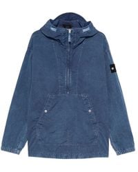 Stone Island - Denim Effect Blouson Jacket - Lyst