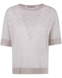 D.exterior - Z-Line Lux Short Sleeves Round Neck Sweater - Lyst