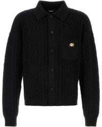 Versace - Shirt Collar Cardigan - Lyst