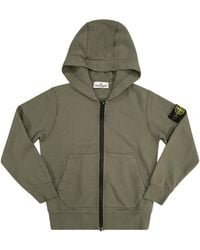 Stone Island - Hooded Sweatshirt With Badge - Lyst