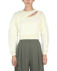 McQueen - Cropped Sweatshirt - Lyst