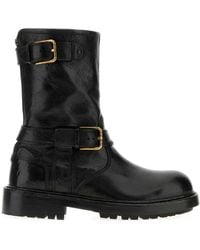 Dolce & Gabbana - Dolce & Gabbana Leather Bernini Boots - Lyst