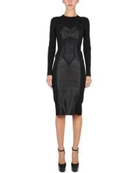 Dolce & Gabbana - Lace Round Neck Midi Dress - Lyst
