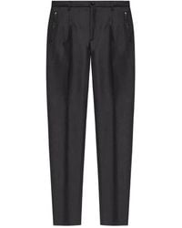 Etro - Wool Trousers With Crease - Lyst