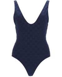 Gucci - "Gg" Weave One Piece Swimsuit - Lyst