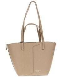 Emporio Armani - Small Leather Tote Bag - Lyst
