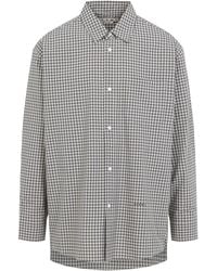 Marni - Cement Micro Check Pattern Shirt - Lyst