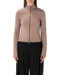 Courreges - Courregès Courrèges Jersey Zip Jacket - Lyst