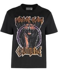 Versace Jeans Couture - Cotton Crew-Neck T-Shirt - Lyst