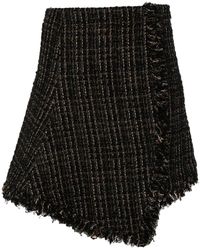 Sacai - Tweed Wool Mini Skirt - Lyst