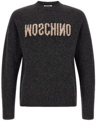 Moschino - Mirrored Logo Sweater - Lyst