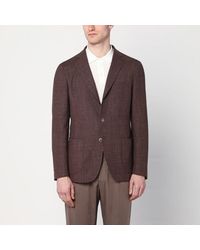Santaniello - Linen Blend Single Breasted Jacket - Lyst