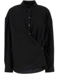 Lemaire - Straight Collar Twisted Shirt - Lyst
