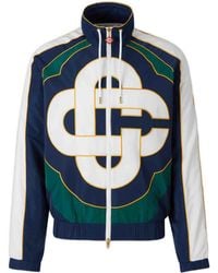 CASABLANCA - Check Applique Windbreaker Jacket - Lyst