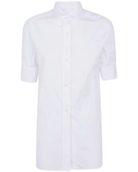 Maison Margiela - Wing-Collar Short-Sleeve Shirt - Lyst