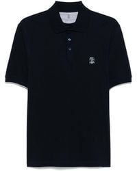 Brunello Cucinelli - Logo Cotton Polo Shirt - Lyst