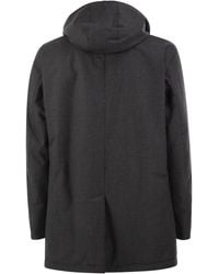 Herno - Technical Wool-Blend Hooded Coat - Lyst