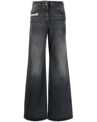 Givenchy - Extra Wide Denim Cotton Jeans - Lyst