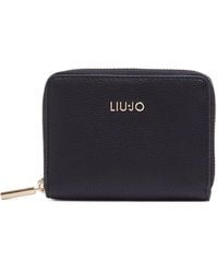 Liu Jo - Dark Polyurethane Wallet - Lyst