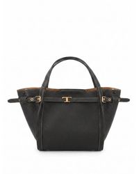 Tod's - Mini T Signature Leather Shopping Bag - Lyst