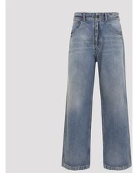 Maison Margiela - Washed Denim Straight-Leg Cropped Jeans - Lyst