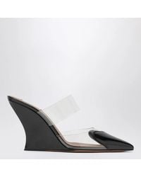 Alaïa - Le Cœur Pvc; Leather Wedge Mules - Lyst