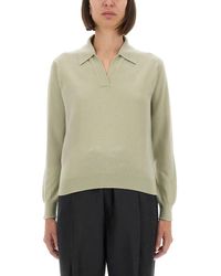 Maison Margiela - Relaxed-Fit Virgin Wool Polo With Classic Collar - Lyst