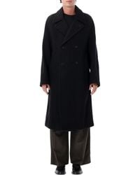 Lemaire - Double-Breasted Wool Coat - Lyst