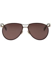 Brunello Cucinelli - Titanium Aviator Sunglasses With Polarised Lenses - Lyst