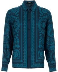 Versace - Printed Twill Shirt - Lyst