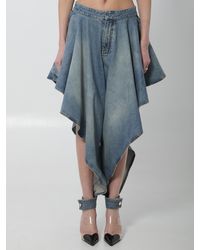 Alaïa - Alaia Panelled Jeans With Cuff - Lyst