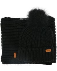 Barbour - Saltburn Beanie + Scarf Set - Lyst