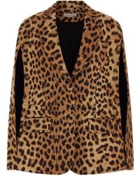 Federica Bonifaci - 'Cape Leopard' Blazer - Lyst