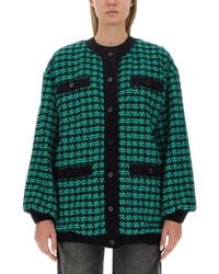 MSGM - Houndstooth Tweed Jacket - Lyst