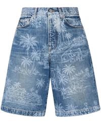 Amiri - Chateau Palms Denim Shorts - Lyst