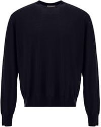 Herno - Dark Wool Silk Sweater - Lyst