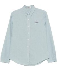 Miu Miu - Check Pattern Poplin Shirt - Lyst