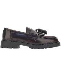 BIANCO LEVRIN - Leather Loafers With Tassels - Lyst
