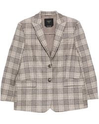 Twinset - Check-Pattern Notched-Lapels Jacket - Lyst