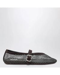 Alaïa - Alaia Flat Rhinestone Mesh Ballerinas - Lyst