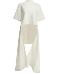 Alaïa - Alaia Asymmetrical Mock Neck T-Shirt - Lyst