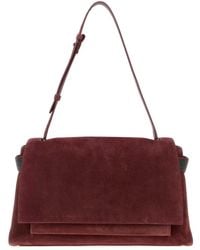 Brunello Cucinelli - Burgundy Suede Shopping Bag - Lyst